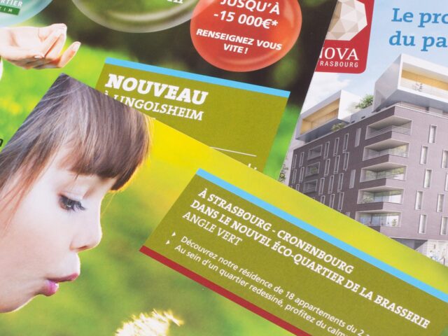 Flyers projets immobiliers BMI Strasbourg